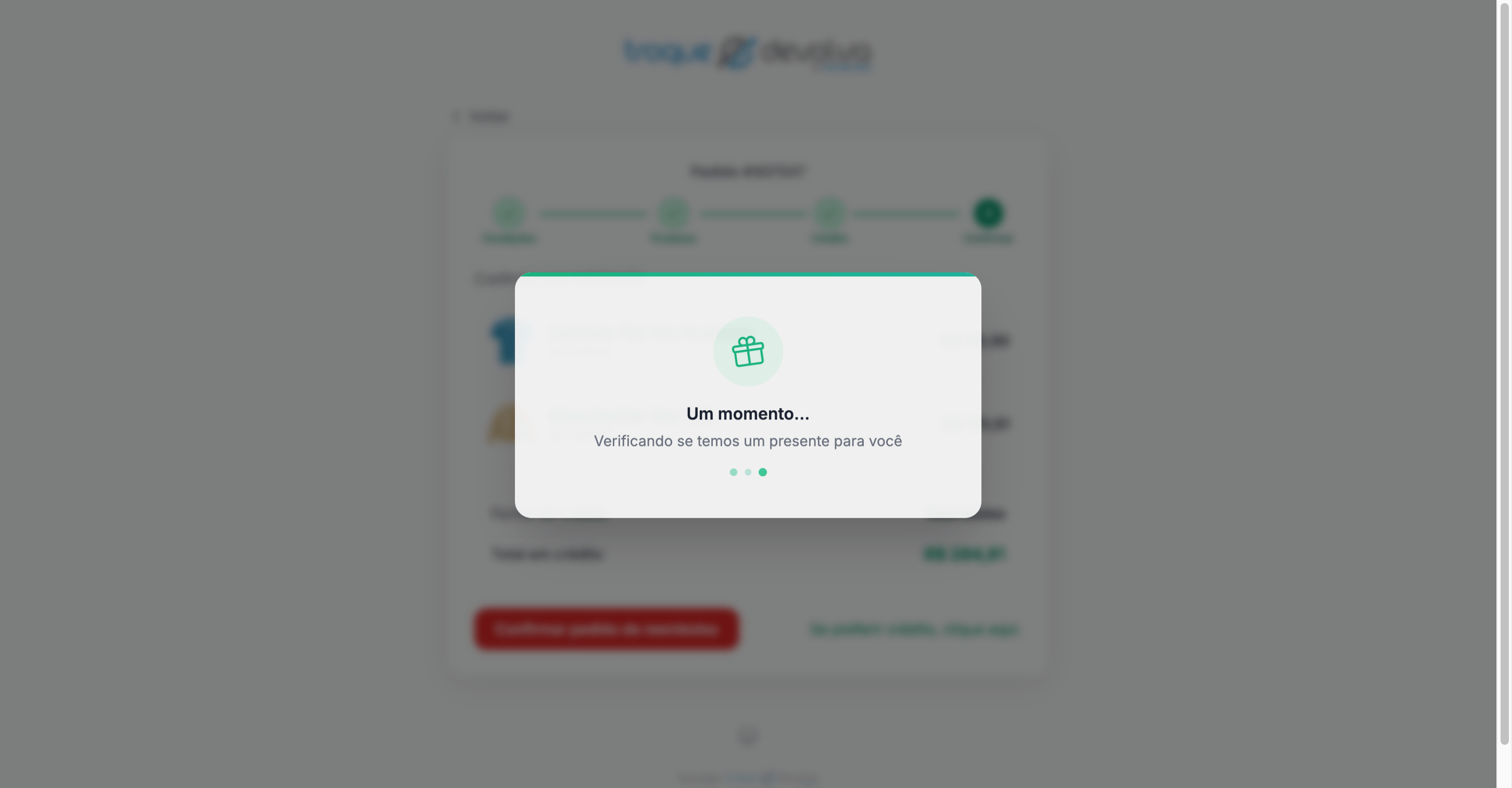 Tela de busca: Verificando se temos um presente para você