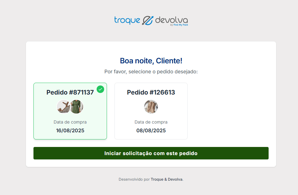 Busca facilitada por email ou CPF